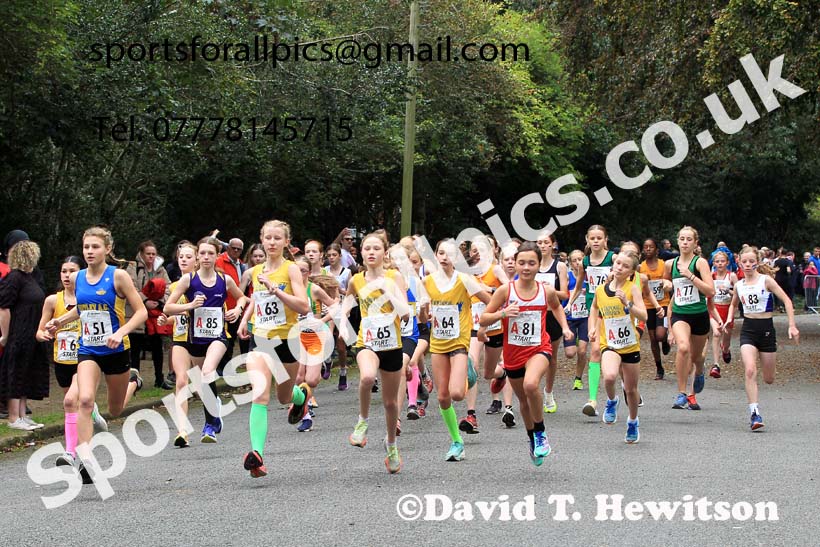Girls under-13s 2023 Northern 6 and 4 Stage Relays and Youngsters, Birkenhead Park, Wirral.  Photo: David T. Hewitson/Sports for All Pics